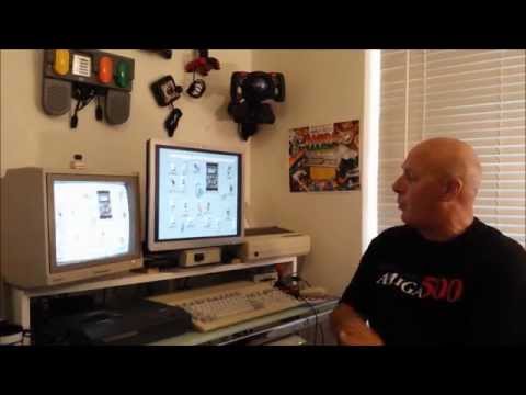 Amiga Computer - CRT v LCD Monitor