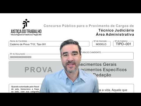 TRT4 - Correção da prova de Técnico Judiciário