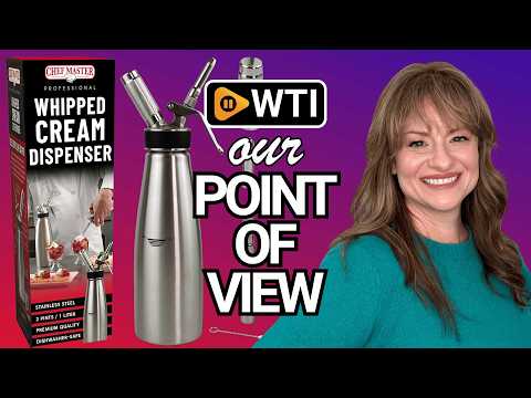 Chef Master (2 Pint / 1 Liter) Stainless Steel Whipped Cream Dispenser - Decorating Tips for Desserts - WTI product video review