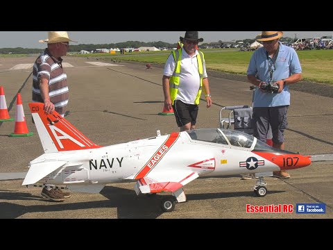 WOW !!! INCREDIBLE !!! MCDONNELL DOUGLAS GOSHAWK T-45 TURBINE RC JET | ARRESTOR HOOK DEPLOYED !