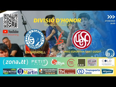 27/09/2025 16:30 DHM: Club Natació Sabadell vs UNIÓ ESPORTIVA SANT CUGAT