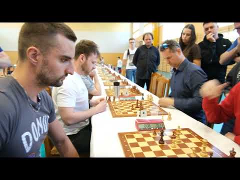 XXVII PITS Wapno, końcówka partii IM Łukasz Licznerski - I Hubert Ratajczak