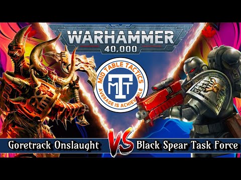 Warhammer 40k Battle Report: Goretrack Onslaught VS Black Spear Task Force