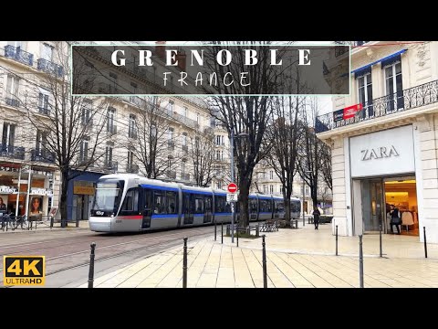 France 🇫🇷 : [4K] Walk | Grenoble | City in the Auvergne-Rhône-Alpes region of Southeastern France