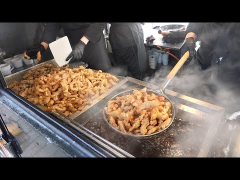 Popular Korean Food Truck – Sweet and sour pork(Spicy&Cream), Korean street food