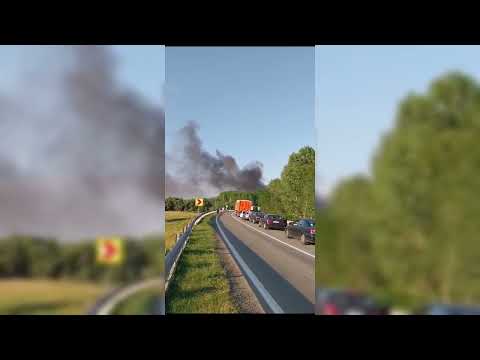 Două persoane, rănite grav într-un accident urmat de incendiu la Giurgeni!