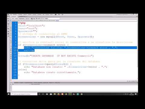 PHP #2: crea tabella in DB