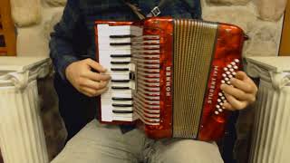 Video thumbnail for 6166 - Red Hohner Student IVM Piano Accordion MM 26 32 $799 by Liberty Bellows