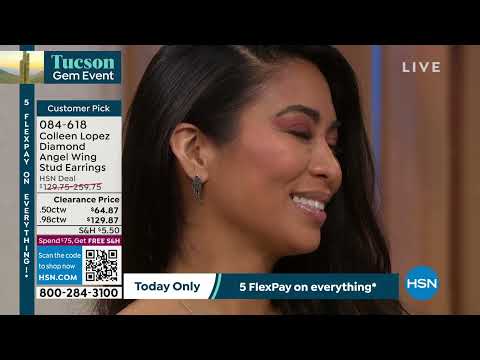 Colleen Lopez .50ctw Diamond Sterling Silver Angel Wing ...