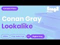 Conan Gray - Lookalike (Higher Key) Piano Karaoke