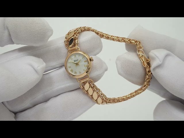 Женские золотые часы 0566 Видеообзор