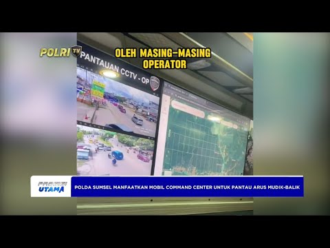 ANGGOTA POLDA SUMSEL REVIEW MOBIL COMMAND CENTER
