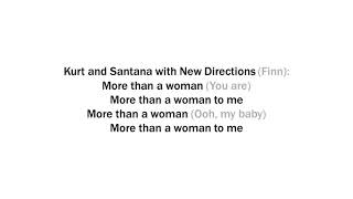 Glee More Than A Woman Lyrics