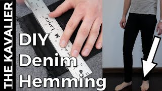 How to Hem Jeans - DIY (Sewing Machine) | Raw Selvage Denim Hem