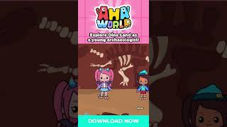 Jump into #AhaWorld and explore #DinoLand as a young archaeologist! Dig up mysterious items! 💎