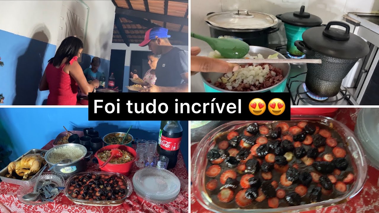 NOSSA PRIMEIRA CEIA DE NATAL NA ROÇA / COM DIREITO A FRANGO ASSADO / PREPAREI TUDO COM VOCÊS 😍😍