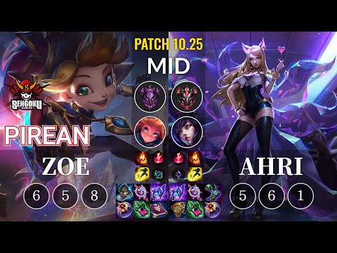 SG Pirean Zoe vs Ahri Mid - KR Patch 10.25