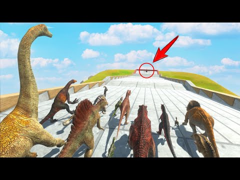 DOWNHILL SPEED RACE ALL DINOSAURS - Animal Revolt Battle Simulator