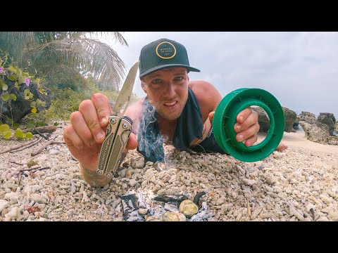 Sobreviviendo solo (SIN COMIDA, SIN AGUA, SIN REFUGIO) en una isla desierta