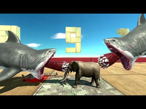 AQUATIC UNITS 1 VS 2 TOURNAMENT -AQUATIC UNITS CARNIVORES VS ANIMALS-Animal Revolt Battle Simulator