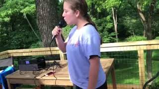 Georgia Sorkin sings “Rude” at her grandma’s pool party