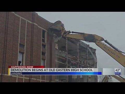 Demolition begins at old Eastern High School