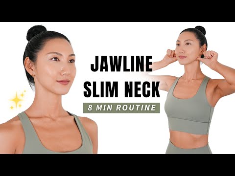 8 Min JAWLINE & SLIM NECK ROUTINE✨ Get a Sharp Jawline, V-Shape, Long Neck