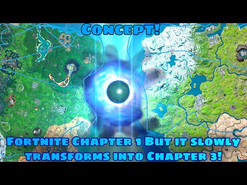 Fortnite Map Concept - Chapter 1 But it transforms into Chapter 3 #shorts