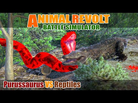 Purussaurus vs Reptiles - Animal Revolt Battle Simulator