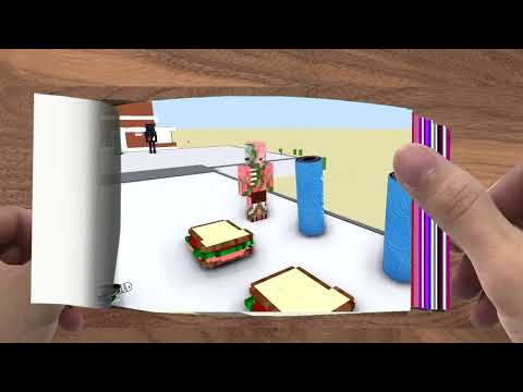 FLIPBOOK  Monster School  SCULPT PEOPLE CHALLENGE   Minecraft Animation007