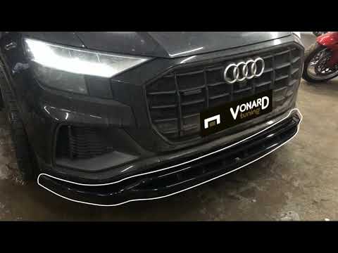 Сплиттер лезвие переднего бампера Audi Q8 S-Line #MaxtonDesign