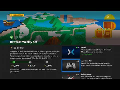 Xbox Rewards App Weekly Set 10/8/19