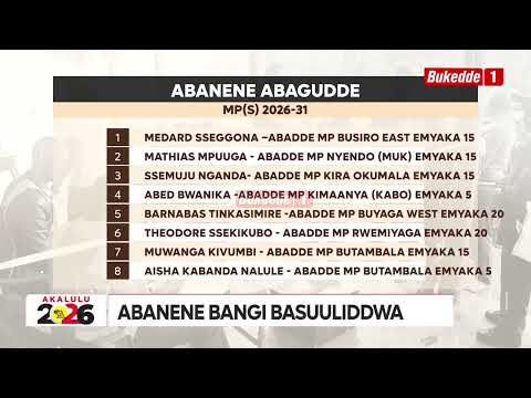 Agabuutikidde Ebivudde mu kubala obululu  Abanenen bangi basuuliddwa kuliko ne Baminisita