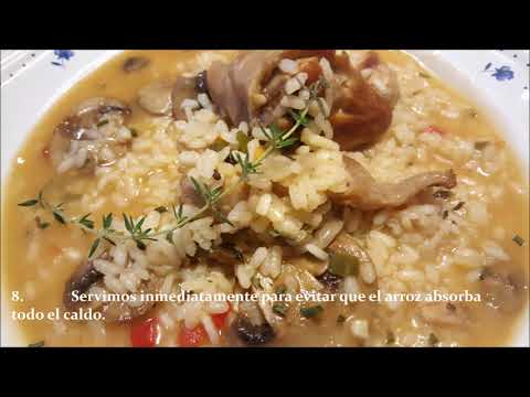 ARROZ CALDOSO con CONEJO y SETAS