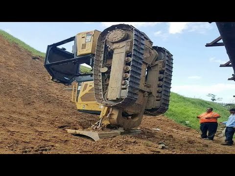 10 Amazing Dangerous Idiots Bulldozer Operator Skill - Fastest Climbing Heavy Equipment Machine Fail