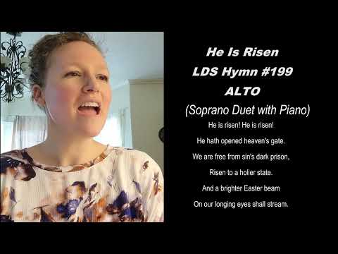 He is Risen ALTO (LDS Hymn #199) Sing With Rachael