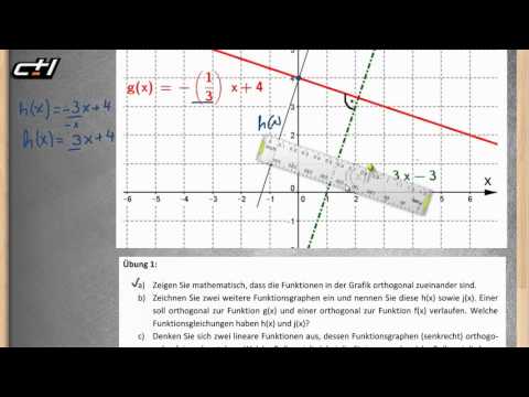 Orthogonale Geraden || Lineare Funktionen  ★ Übungsaufgabe 1