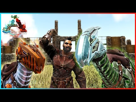 BASE PROGRESS AND TEK DINO TAMES! - Ark Crystal Isles Ep3