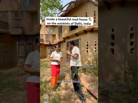 Mud house in Delhi, India ❤️ #housetour #hometour #sustainability #mudhouse #delhi #homedesign