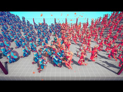 100x TRIBAL ARMY 🗿 VS 🪓 100x VIKING ARMY / Totally Accurate Battle Simulator ( TABS )