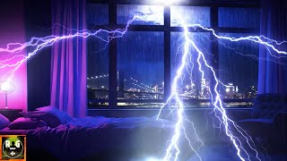 Thunderstorm Sounds with Rain On The Window and Strong Thunder Rumble to Sleep All Night