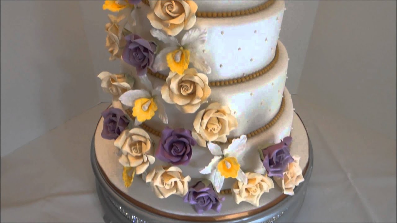 Renee's Gourmet Cakes Floral Glory Wedding Cake