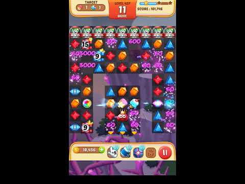 Jewel Match King Level 437 - Walkthrough ( No Booster )