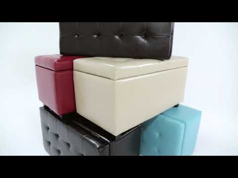 Cosmopolitan Rectangle Storage Ottoman Video 1
