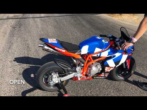 2019 Ohvale  GP-0 190 Stock Sound open vs. SA-15-K Spark Arrestor dB Killer Yoshimura RS-9T