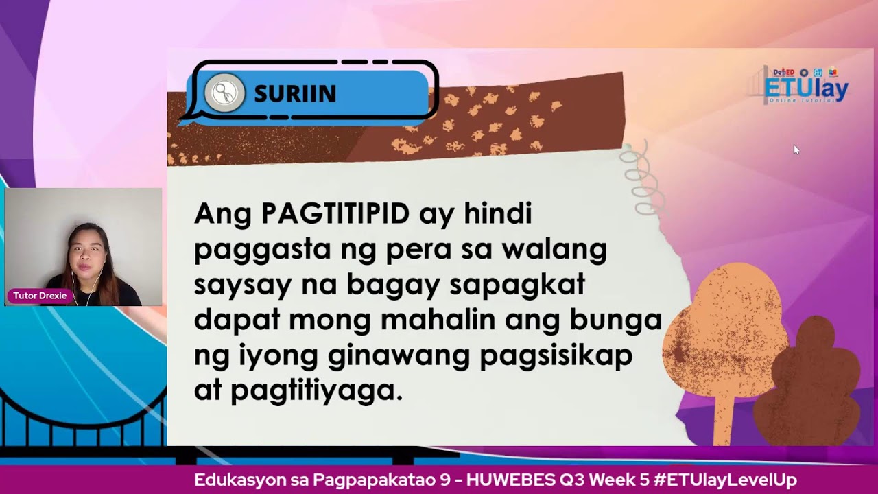 Edukasyon sa Pagpapakatao 9  - Thursday Q3 Week 5 #ETUlayLevelUp