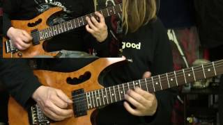 Savatage By the Grace of the Witch guitar cover (up)(with solo)