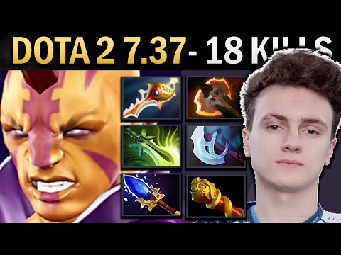 Anti-Mage Gameplay Miracle with 18 Kills and Rapier - Dota 2 7.37