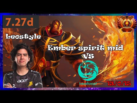 Leostyle ember spirit mid vs chris luck | beastcoast vs thunder predator | Full Gameplay 7.27d