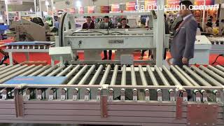 Dây chuyền máy lật ván tự động + con lăn tự động